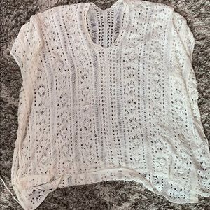 White bathing suit coverup